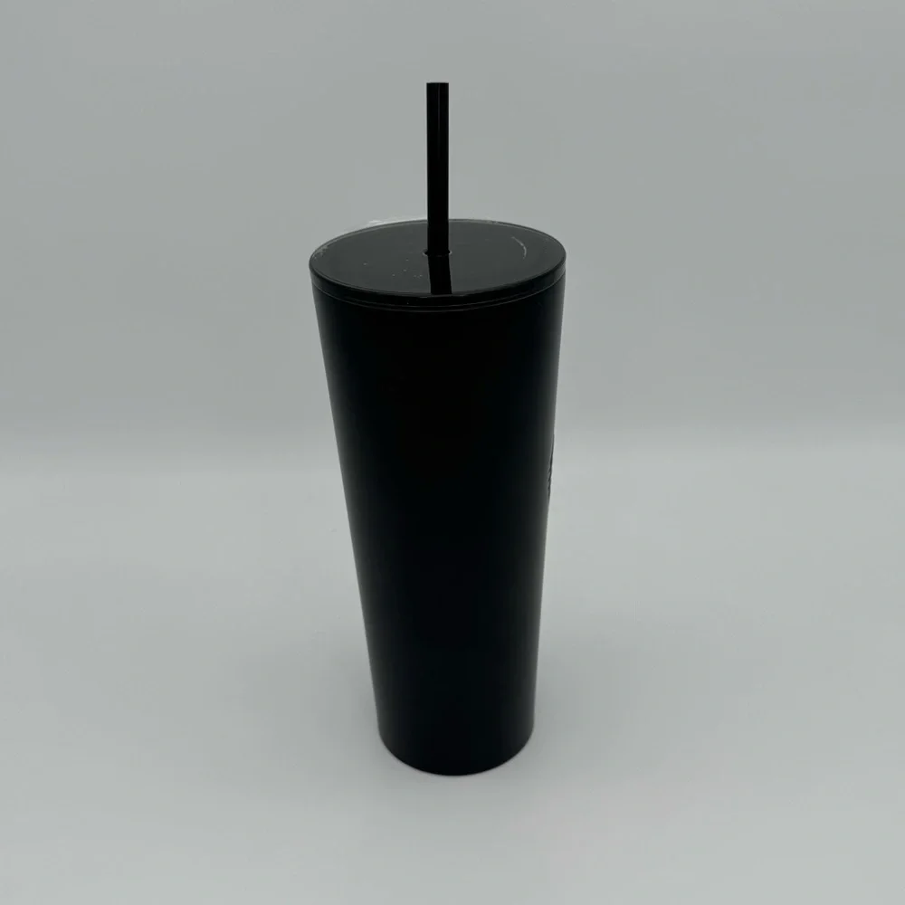 Starbucks Matte Black Tumbler Cup Venti Double Walled Stainless Cold Cup 20 oz